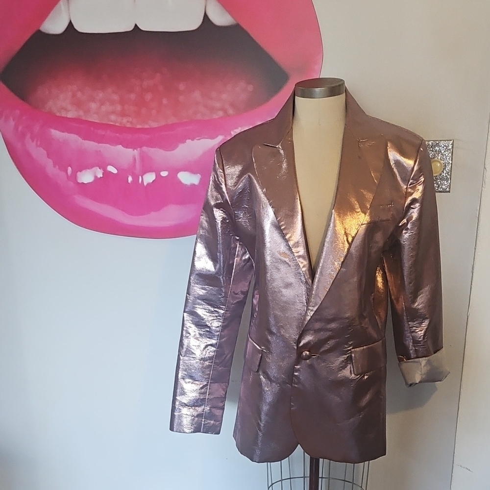 Metallic Pink Blazer